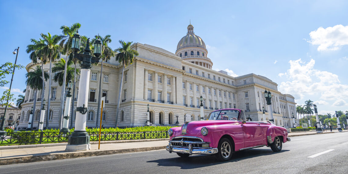 Vintage car outside the Capitol